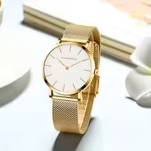 New Women Bracelet Watch 1 Set Japan Quartz Movement Simple Rose Gold Stainless steel