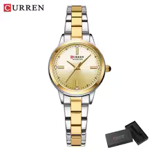 CURREN Women's Watches Fashion Original Quartz Wrist Watch for Ladies Roman Dial Dazzling
