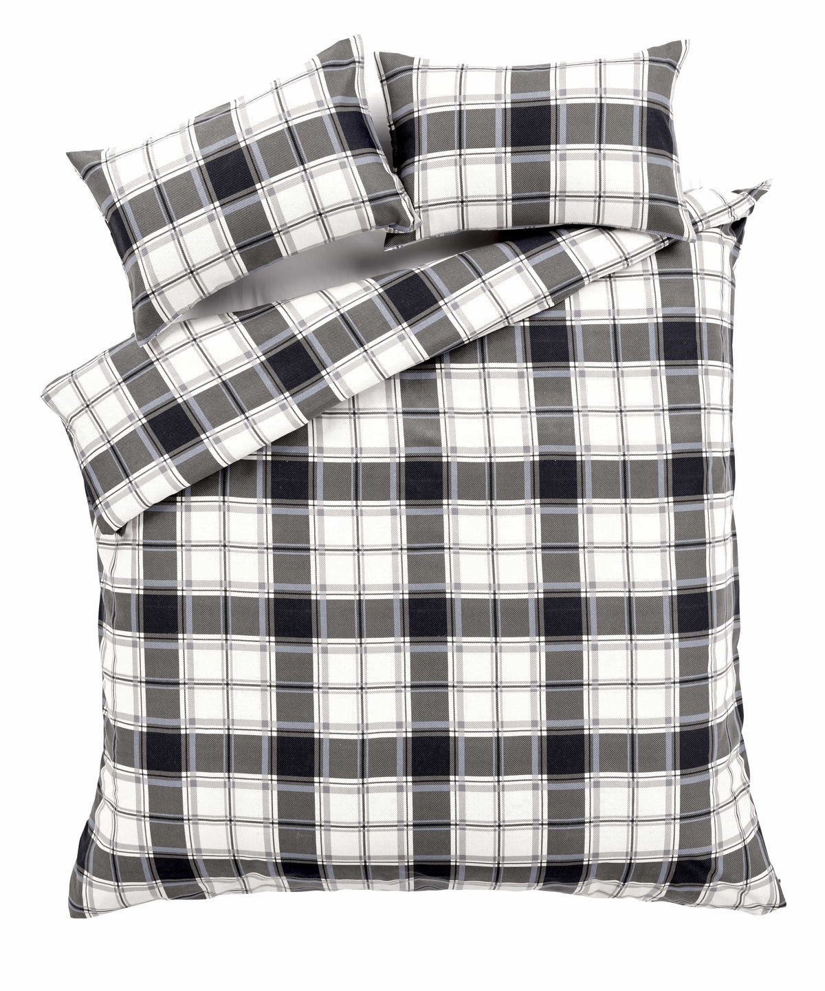 OLIVIA ROCCO Duvet Set Highland Tartan Brushed Cotton Flannel Super Soft OEKO-TEX