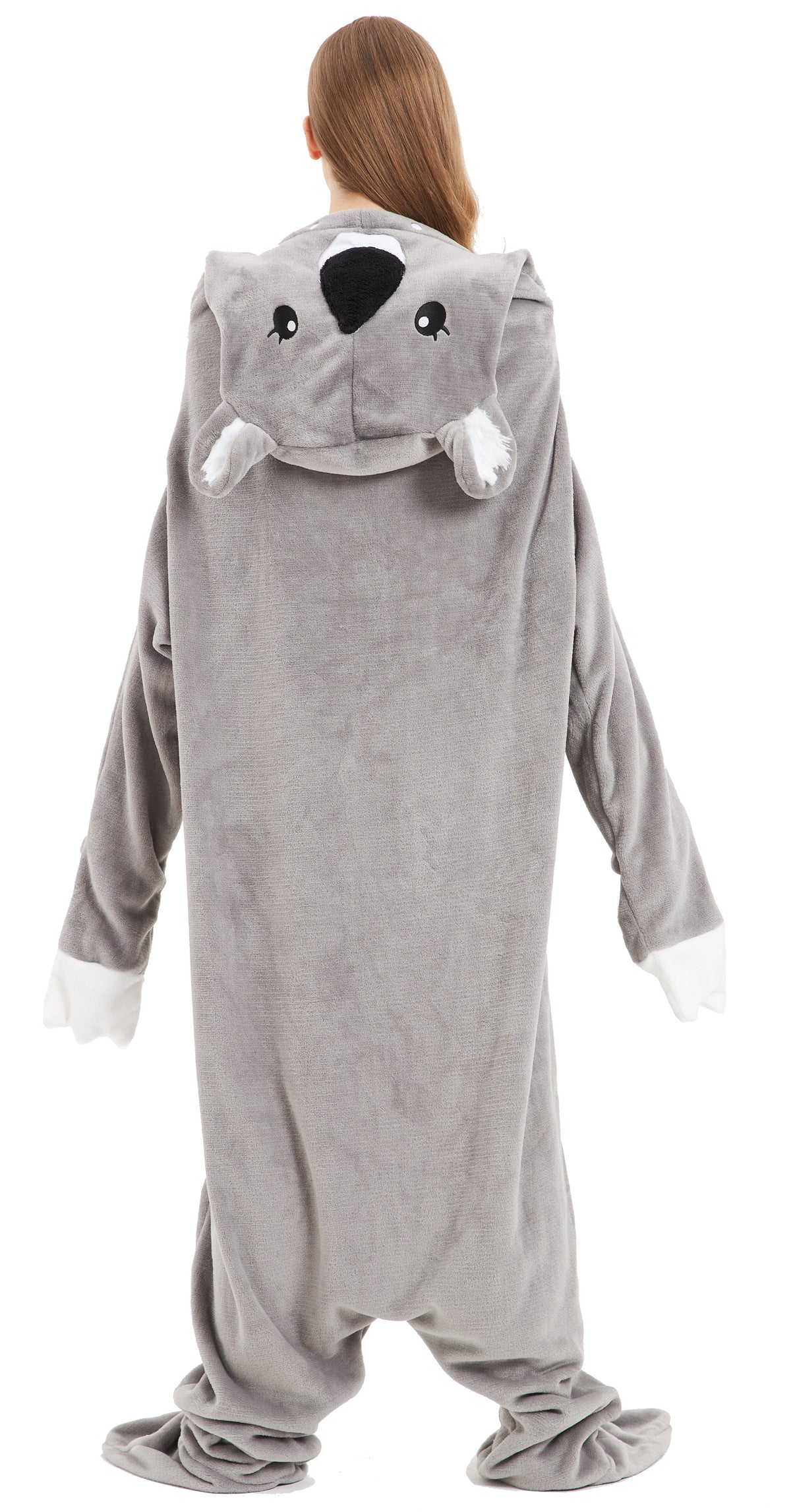 OLIVIA ROCCO Oversized Koala Wearable Blanket Hoodie In Soft Fleece With Sleeves Hooded