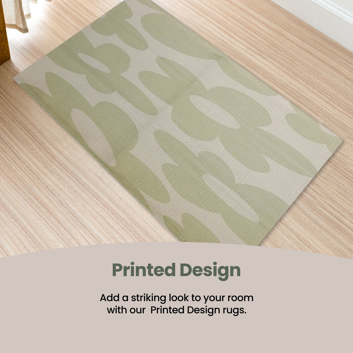 OLIVIA ROCCO Printed Rug Jardin Design Modern Non Slip Soft Durable Floor Rug For Living