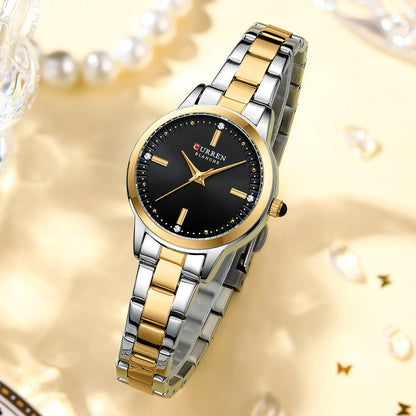 CURREN Women's Watches Fashion Original Quartz Wrist Watch for Ladies Roman Dial Dazzling