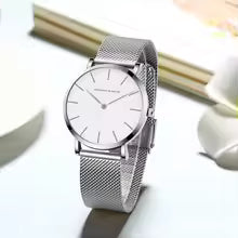 New Women Bracelet Watch 1 Set Japan Quartz Movement Simple Rose Gold Stainless steel