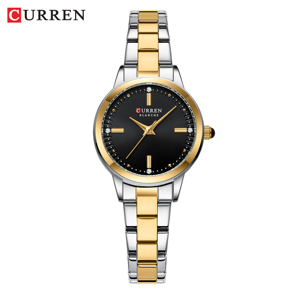 CURREN Women's Watches Fashion Original Quartz Wrist Watch for Ladies Roman Dial Dazzling