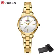 CURREN Women's Watches Fashion Original Quartz Wrist Watch for Ladies Roman Dial Dazzling