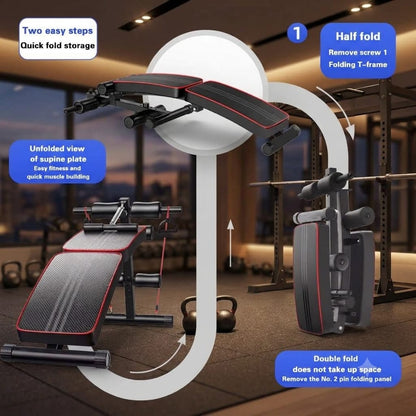 Adjustable Curved Sit-Up Bench: Ultimate Core & Ab Trainer support for home gym