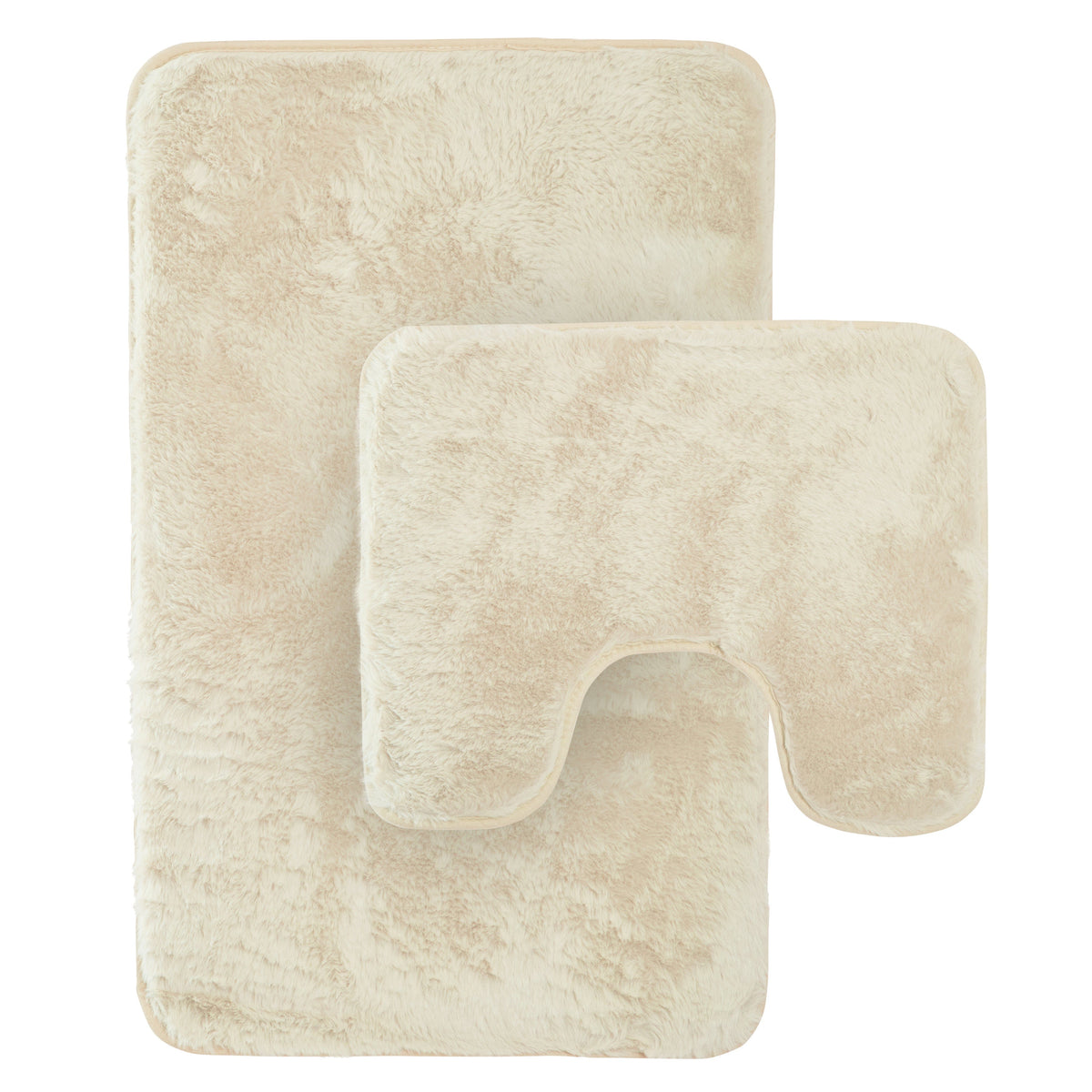 OLIVIA ROCCO 2 Piece Bath Mat Set Non Slip Super Absorbent Quick Dry Extra Soft Plush Rug