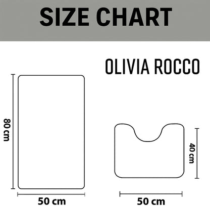 OLIVIA ROCCO Bali Bath Mat And Pedestal Set Luxurious Super Absorbent Easy Care Non Slip