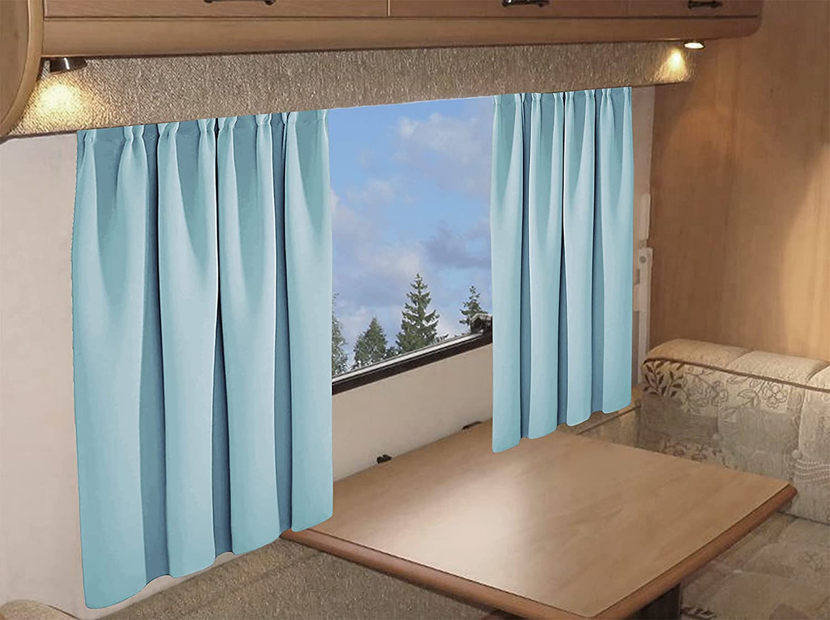 OLIVIA ROCCO Caravan Blackout Curtains 11 Colours Thermal Pencil Pleat Panels Eyelet