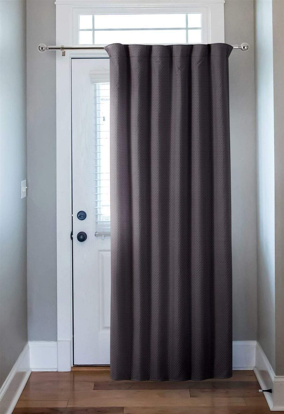 OLIVIA ROCCO Capri Thermal Door Curtain 46x84 Inches For Energy Efficiency And Noise