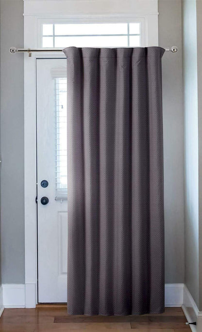 OLIVIA ROCCO Capri Thermal Door Curtain 46x84 Inches For Energy Efficiency And Noise