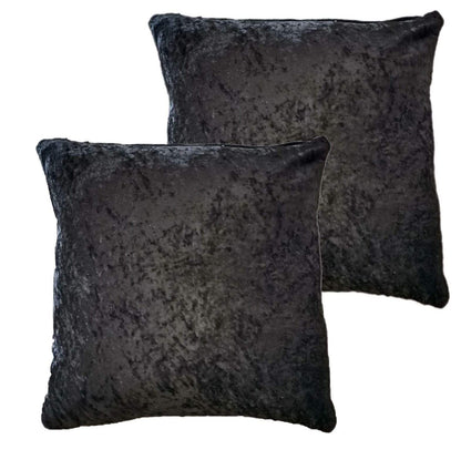 OLIVIA ROCCO Crushed Velvet Cushion Covers 17x17 Inches Pack Of 2 For Sofa Bedroom