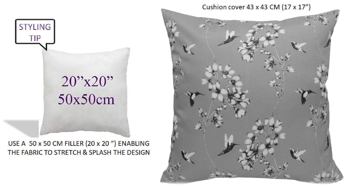 OLIVIA ROCCO Jardin Silver Waterproof Cushion Covers 17x17 Inch Indoor Outdoor Hotel-Style Sofa or Bed Accent