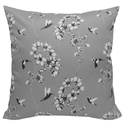 OLIVIA ROCCO Jardin Silver Waterproof Cushion Covers 17x17 Inch Indoor Outdoor Hotel-Style Sofa or Bed Accent