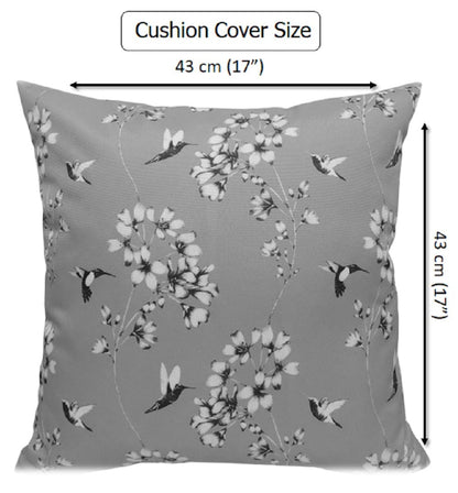 OLIVIA ROCCO Jardin Silver Waterproof Cushion Covers 17x17 Inch Indoor Outdoor Hotel-Style Sofa or Bed Accent