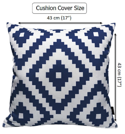 OLIVIA ROCCO Nairobi Navy Waterproof Outdoor Cushion Covers 43x43 CM Weather-Resistant