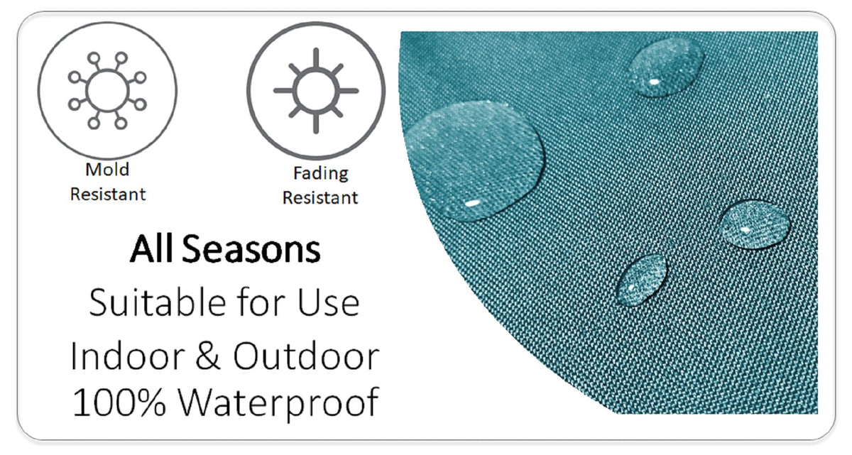 OLIVIA ROCCO Nairobi Navy Waterproof Outdoor Cushion Covers 43x43 CM Weather-Resistant