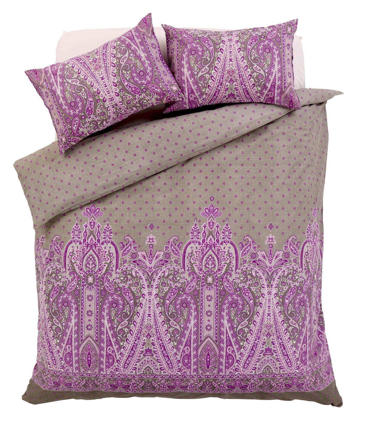 OLIVIA ROCCO Duvet Set Cotton Rich Paisley Design For Double And King Sizes In Bold