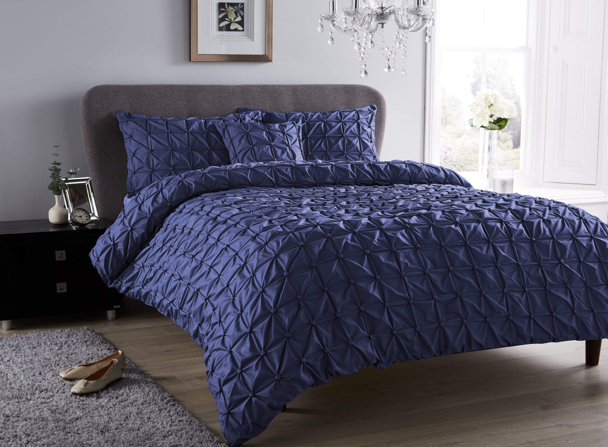 OLIVIA ROCCO Seville Duvet Set Cotton-Rich Luxury With Handmade Pintuck Detailing