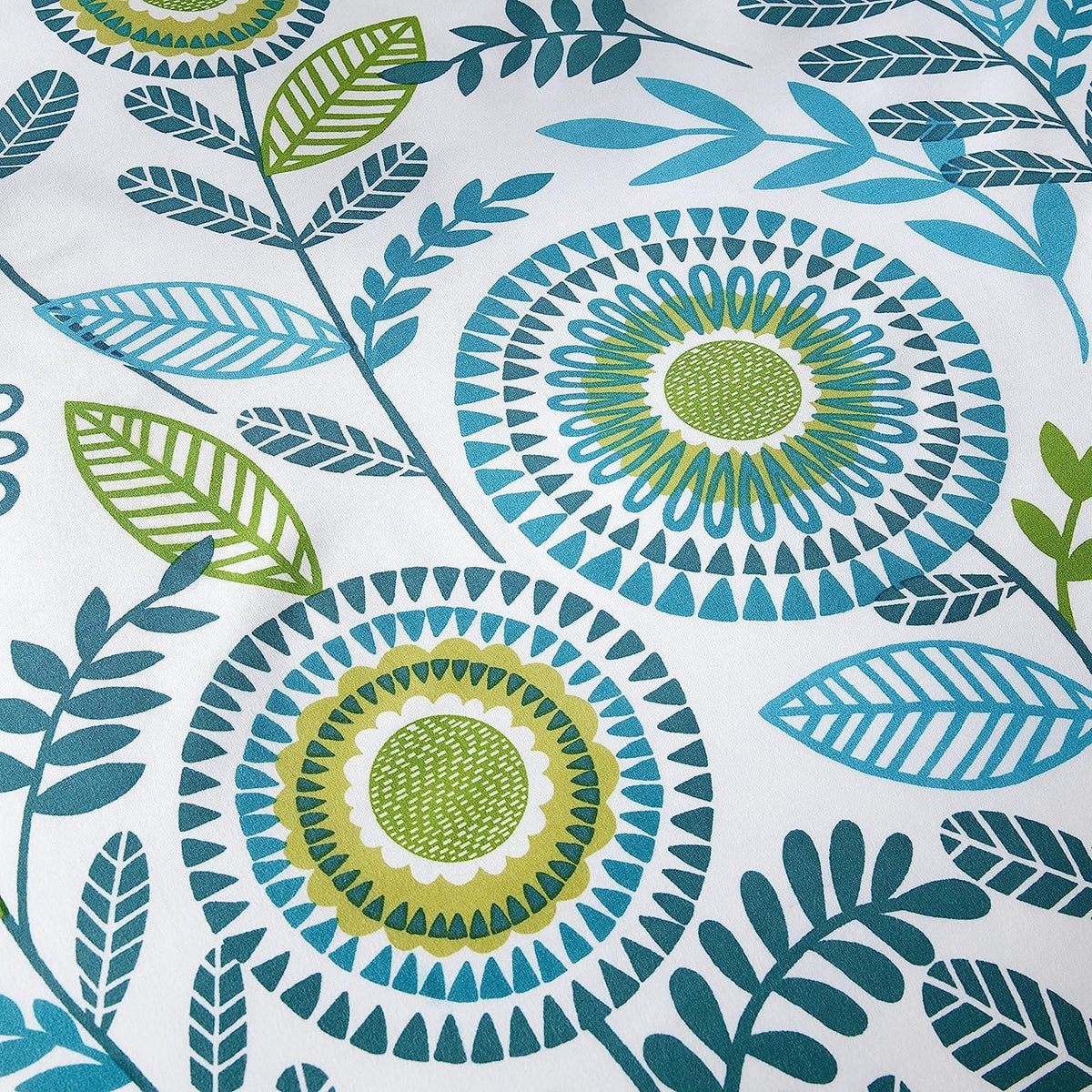 OLIVIA ROCCO Opulence Teal Printed Reversible Duvet Cover Set With Button Closure Single