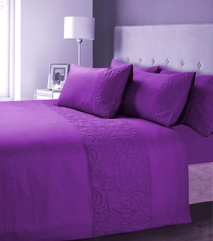 OLIVIA ROCCO Venezia Embellished Duvet Set Easy Care Quilt Cover In Various Colours