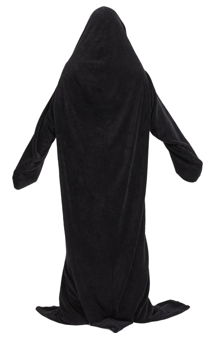 OLIVIA ROCCO Oversized Penguin Wearable Blanket Hoodie Fleece With Sleeves One Size