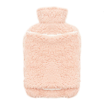 OLIVIA ROCCO Teddy Fleece Hot Water Bottle With Pocket Hand Warmer 2L Natural Rubber UK