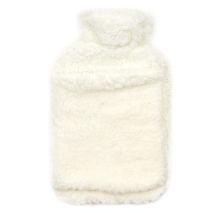 OLIVIA ROCCO Teddy Fleece Hot Water Bottle With Pocket Hand Warmer 2L Natural Rubber UK