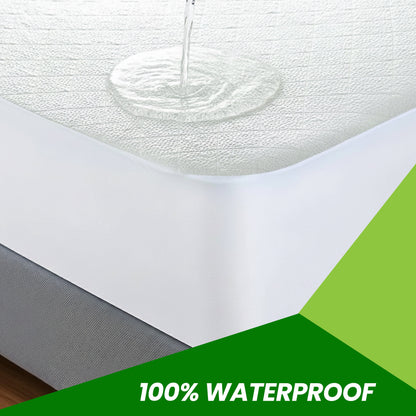 OLIVIA ROCCO Bamboo Quilted Waterproof Mattress Protector with Extra Deep Pocket Elastic