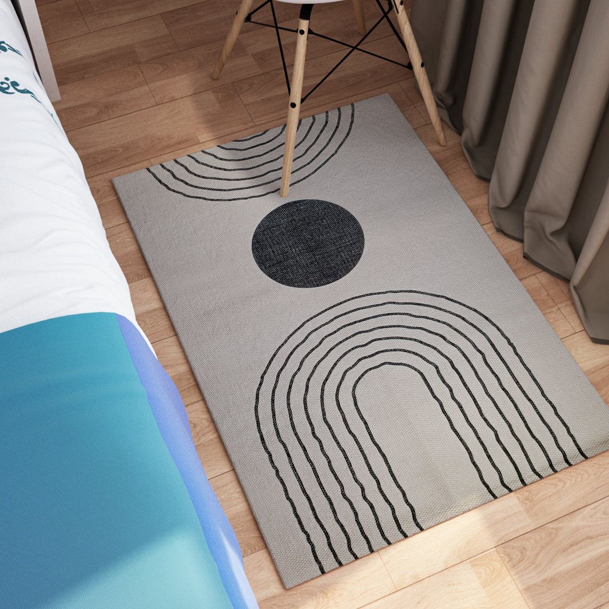 OLIVIA ROCCO Printed Rug Tuscany Design Non Slip Soft Durable Floor Rug For Living Room