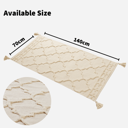 OLIVIA ROCCO Marrakesh Hand Woven Cotton Rug Eco Friendly Durable Carpet For Living Room