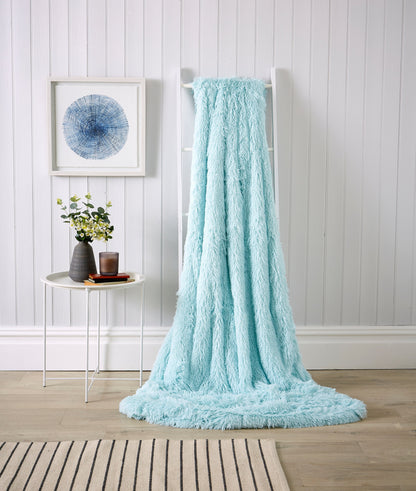 OLIVIA ROCCO Oversized Chunky Soft Fleece Blanket Fluffy Faux Fur Throw For Sofa And Bed