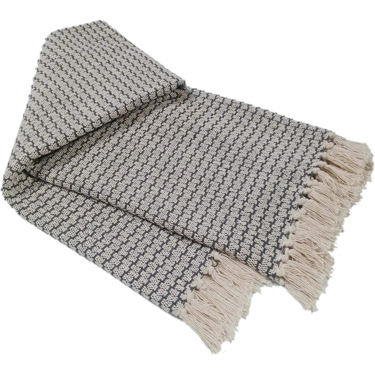 OLIVIA ROCCO Cotton Throw Super Soft Lightweight Eco Friendly Recycled Cotton For Sofa