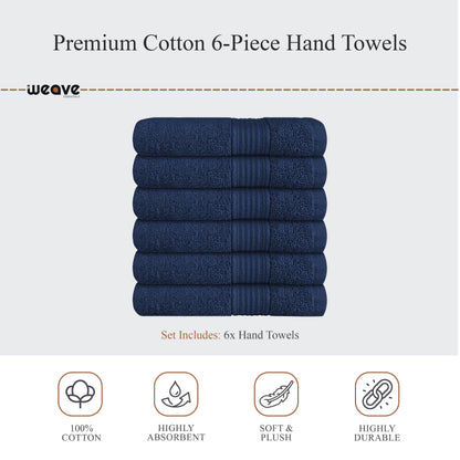 OLIVIA ROCCO Rhodes Towel Royal Blue 100% Cotton Hotel Quality Soft Super Absorbent Hand