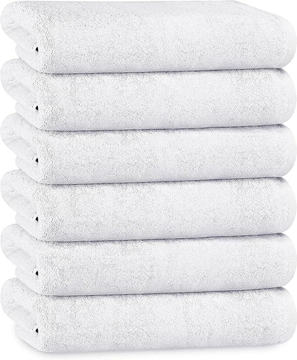 OLIVIA ROCCO Bath Sheets 500GSM Ultra Soft Super Absorbent Quick Dry Cotton White Grey Hotel-Quality Deep Fitted Easy-Care