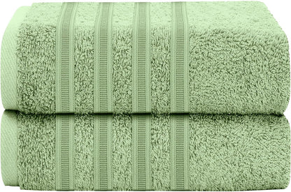 OLIVIA ROCCO Ritz Viscose Stripe Towels Super Soft Cotton Highly Absorbent Jumbo Bath