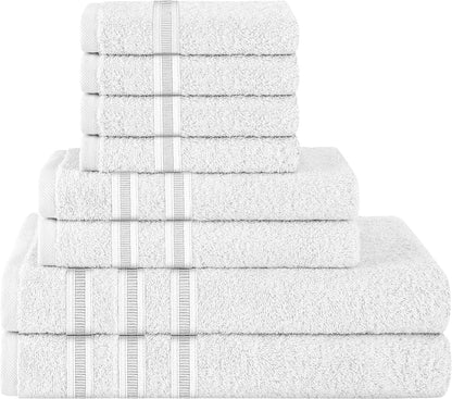 OLIVIA ROCCO Ritz Viscose Stripe Towels Super Soft Cotton Highly Absorbent Jumbo Bath