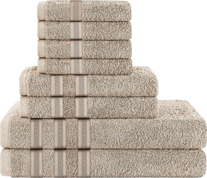 OLIVIA ROCCO Ritz Viscose Stripe Towels Super Soft Cotton Highly Absorbent Jumbo Bath