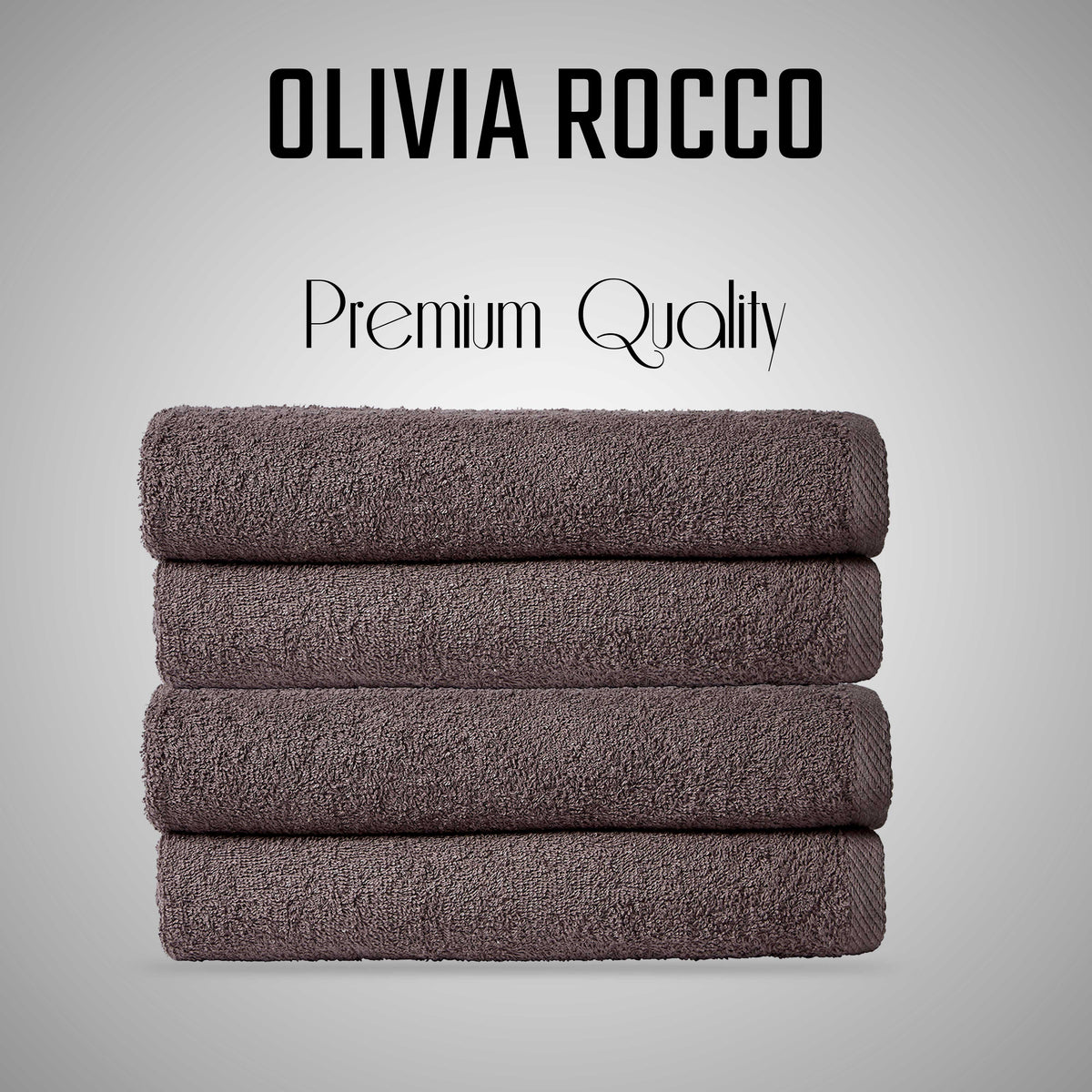 OLIVIA ROCCO Pack Of 4 Large Quick-Drying Indus Valley Cotton Bath Sheets 80x140cm