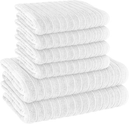 OLIVIA ROCCO Hydro Cotton Ribbed Towels Jumbo Bath Sheets 2 Pack Charcoal Highly