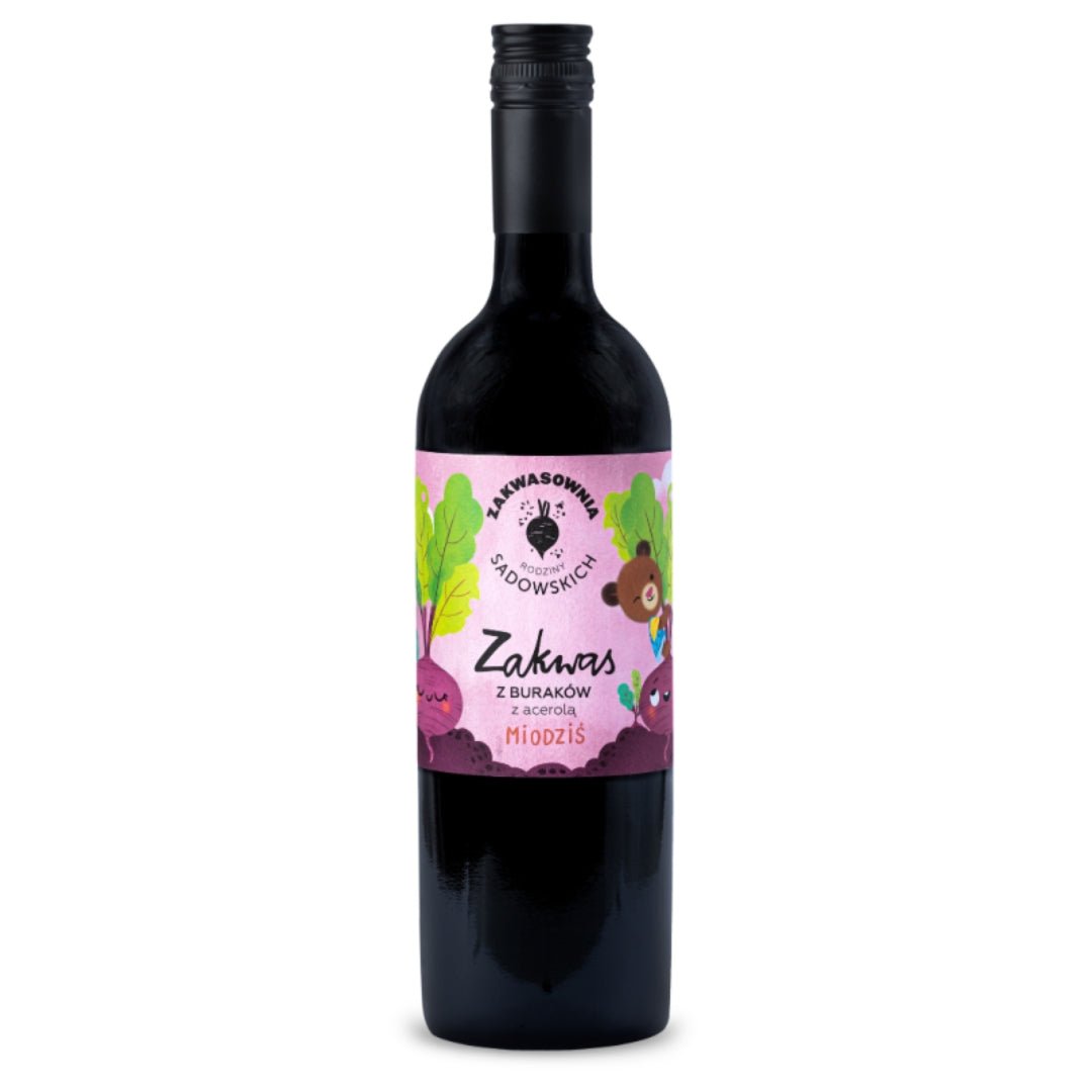 Beetroot kvass for kids with acerola - Honey bear 750ml