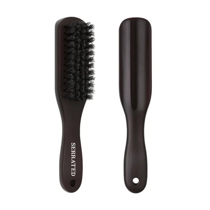 SERRATED XL Neck Duster Brush – Natural Boar Bristle Post-Trim Grooming