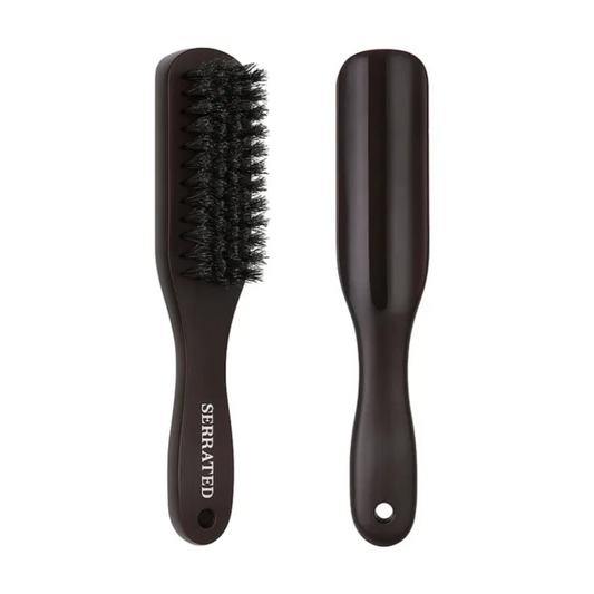 SERRATED XL Neck Duster Brush – Natural Boar Bristle Post-Trim Grooming